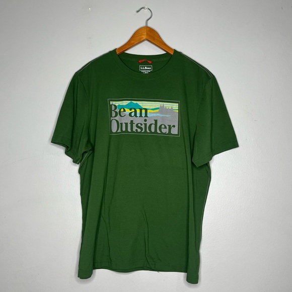 L.L. Bean Shirts Ll Bean Be An Outsider Forest Green Graphic Tee B